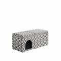 Fienddemonio Gray & Brown Lattice Storage Bench with Pet Bed, Smoky Gray FI3669695